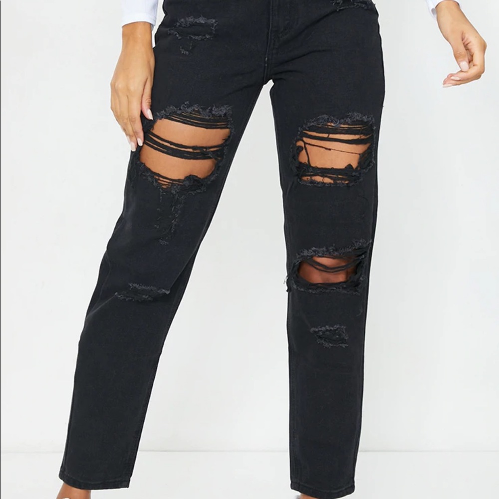 BEBE super distressed jeans